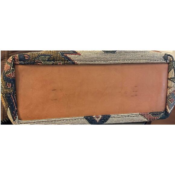Vintage 80s T. Cappelli Southwestern Aztec Woven Carpet Crossbody - Picture 9 of 9